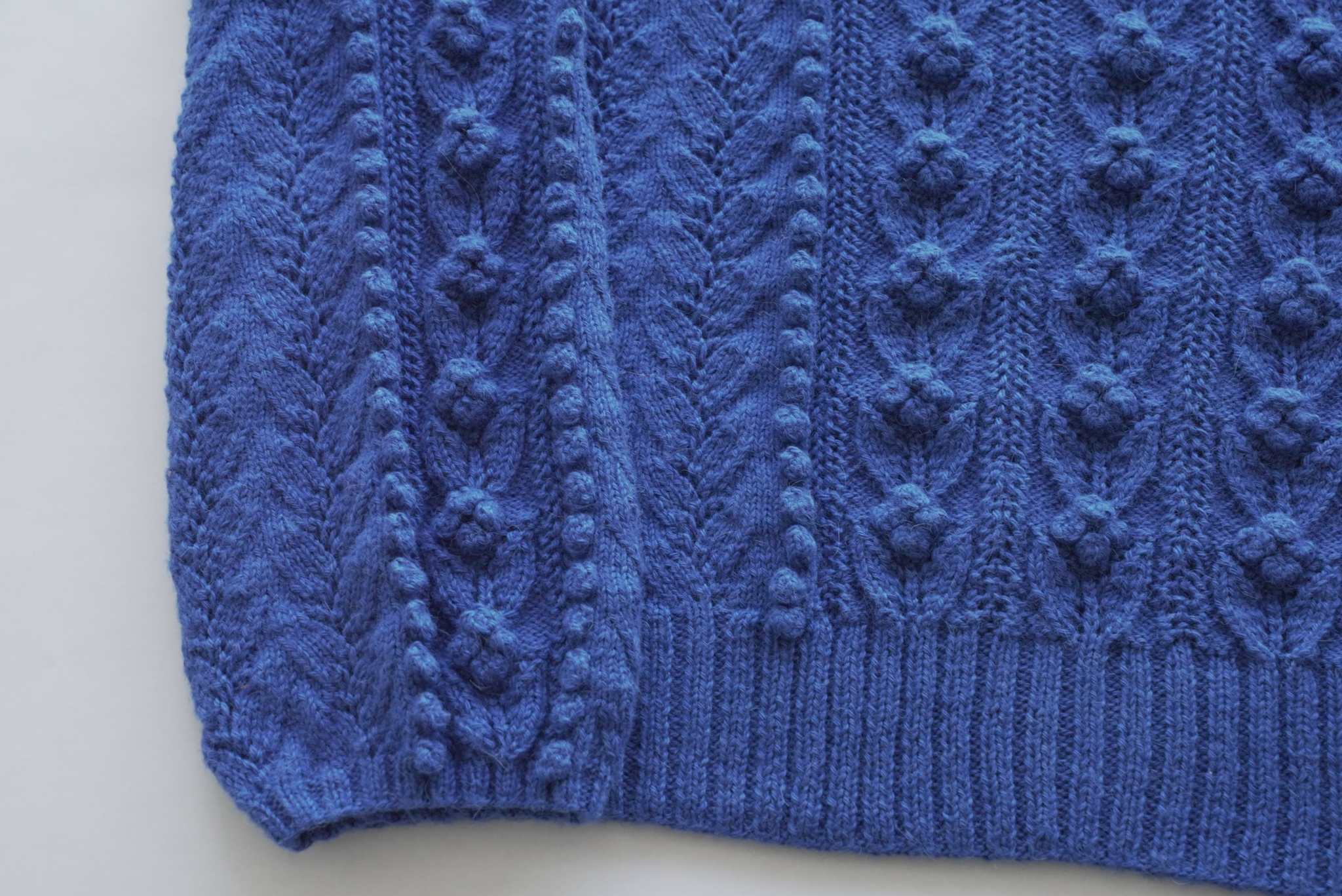 detail view of the rose sweater